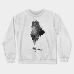 maine state map Crewneck Sweatshirt